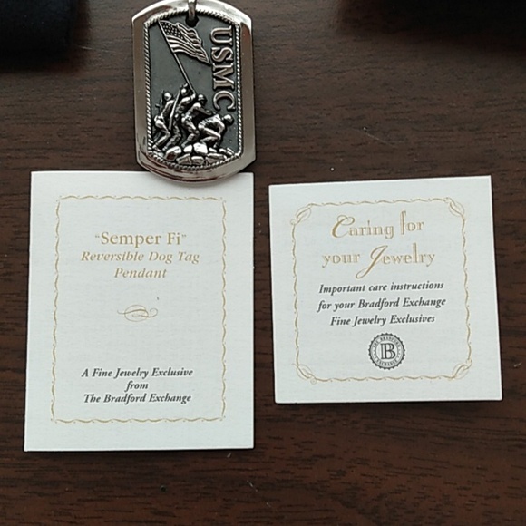 Semper Fi USMC Marines Chain and Dog Tag Unisex - Picture 10 of 16